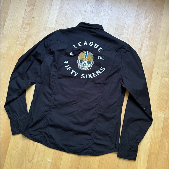 Vintage True Religion Back Big Print Western Shirt Longsleeve Pearl Snap XXL - Picture 3 of 9